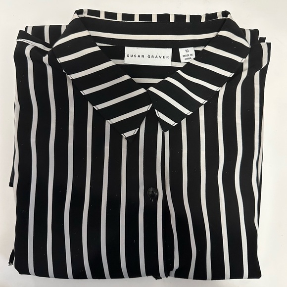 👚 Susan Graver Women's Button-Up Blouse - Size 10🌟 - Picture 11 of 13